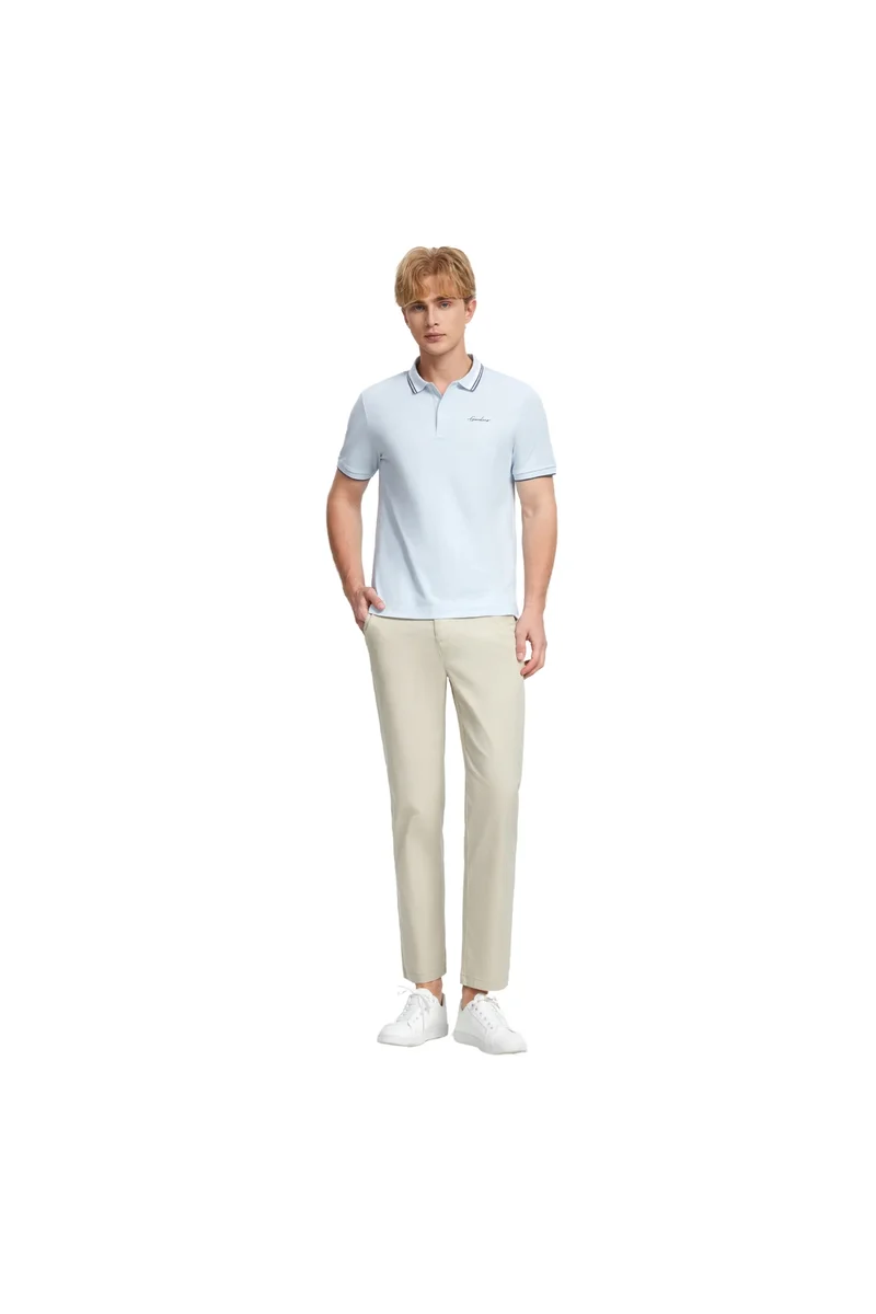 GIORDANO Men's Silver Polo Shirt