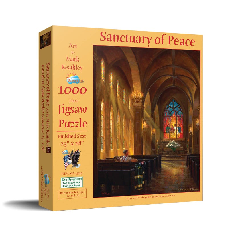 SUNSOUT INC - Sanctuary of Peace - 1000 pc Jigsaw Puzzle by Artist: Mark Keathley - Finished Size 23" x 28" - MPN# 53130 - Image 2