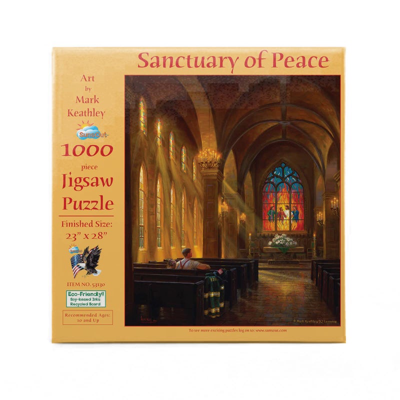 SUNSOUT INC - Sanctuary of Peace - 1000 pc Jigsaw Puzzle by Artist: Mark Keathley - Finished Size 23" x 28" - MPN# 53130 - Image 1