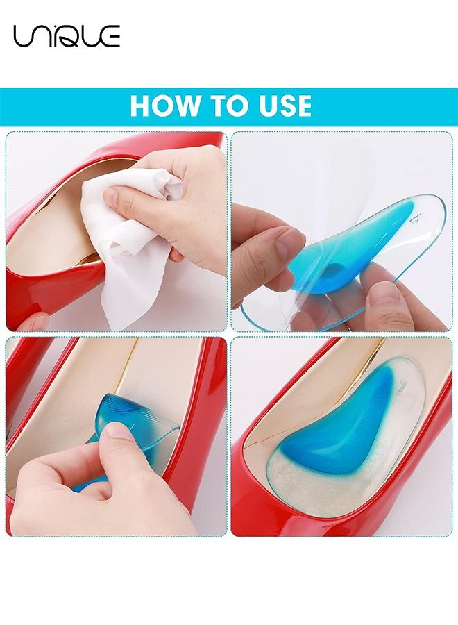 Unique 3 Pairs Gel Arch Support Insoles,Arch Support Shoe Insoles for Flat Feet, Gel Inserts Plantar Fasciitis, Adhesive Pad Feet Relieve Pressure and Pain Women Men - Image 5