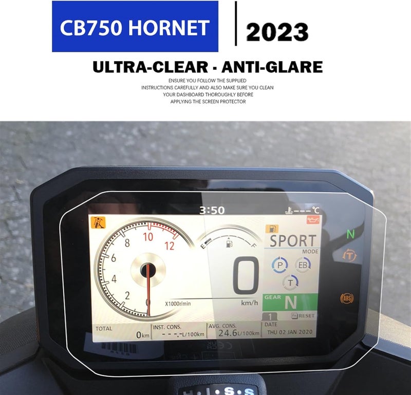 Vuzmode Motorcycle Dashboard Protection Film for CB750 Hornet 2023 - Image 2