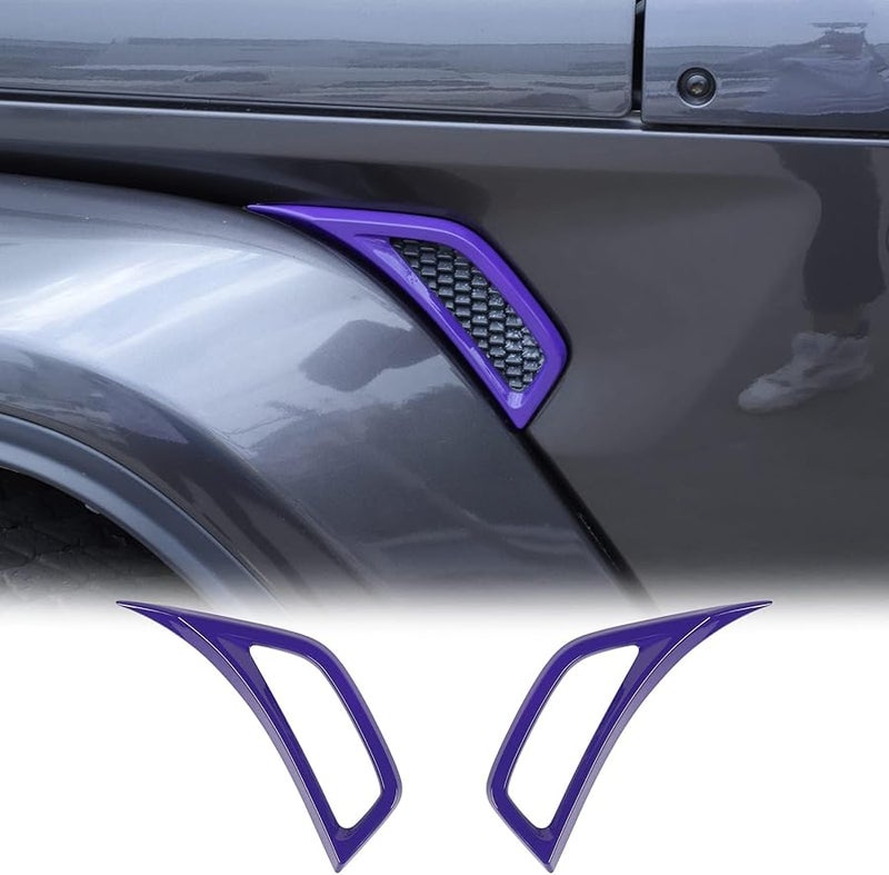 Purple Chrome Side Fender Vent Trim Cover For Jeep Wrangler JL JLU Gladiator JT 2018 Onwards - Image 2