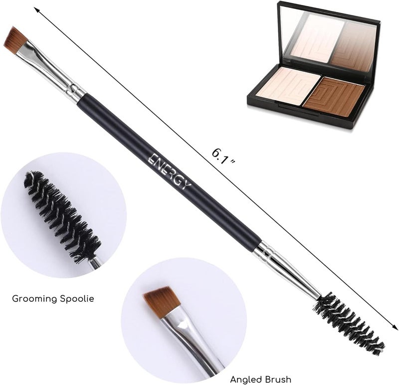 Energy Precision Dual-Sided Eyebrow Brush with Spoolie - Vegan Brow Tool for Shaping, Defining, Grooming, Lifting, Applying Brow Wax & Gel - Professional Angled Brush & Eyelash Comb - Image 3