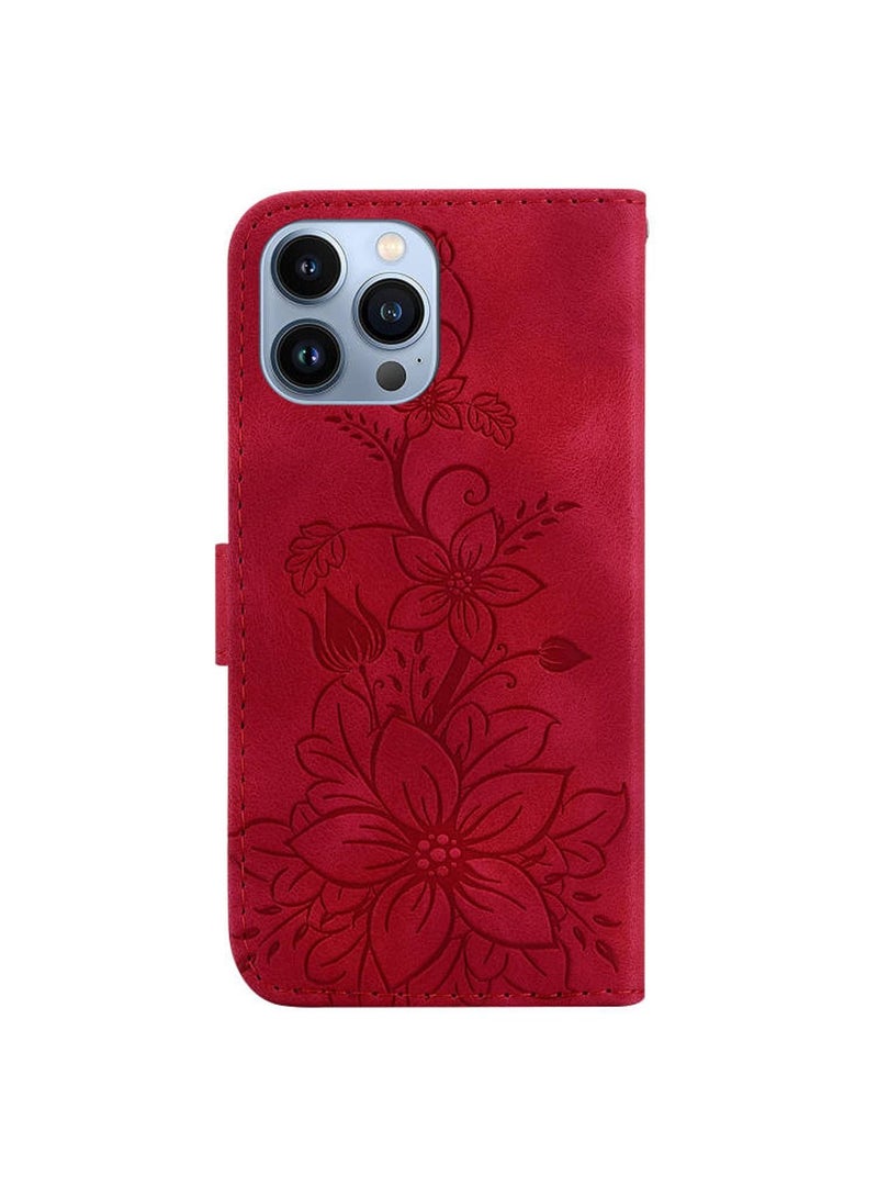 iPhone 15 Pro Max Case Cover With Magnetic Flip Shockproof  Anti-Scratch And Anti-Drop Protection With Wallet Card Slot Phone Holder Kickstand Funtion PU Leather Back Cover Accessories  - Image 2