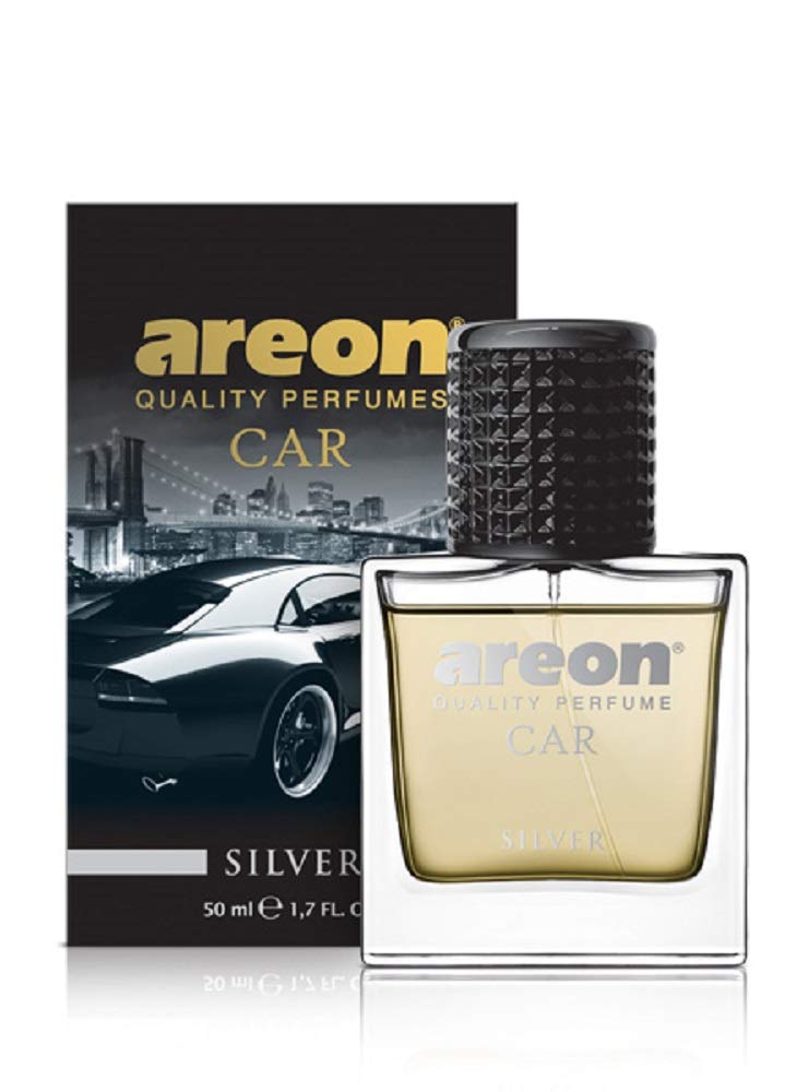 Areon معطر هواء السيارة Areon MCP05 للرجال والنساء 1.7 أونصة سائلة (50 مل) زجاجة، فضي - Image 1