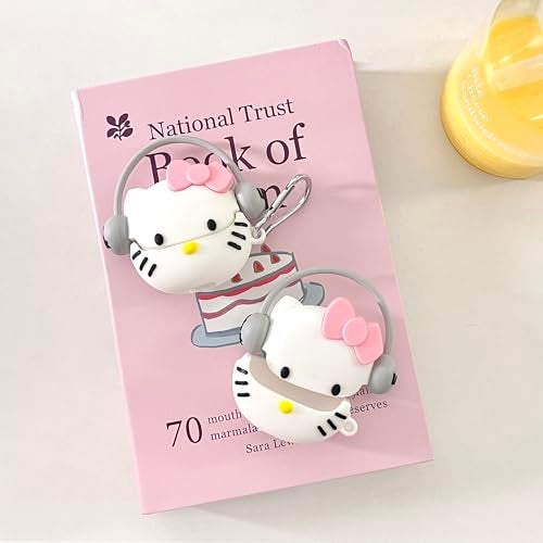 Factotech Compatible with Samsung Galaxy 2024 Buds 3 Case & Galaxy Buds 3 Pro Case -Kitty - Image 2
