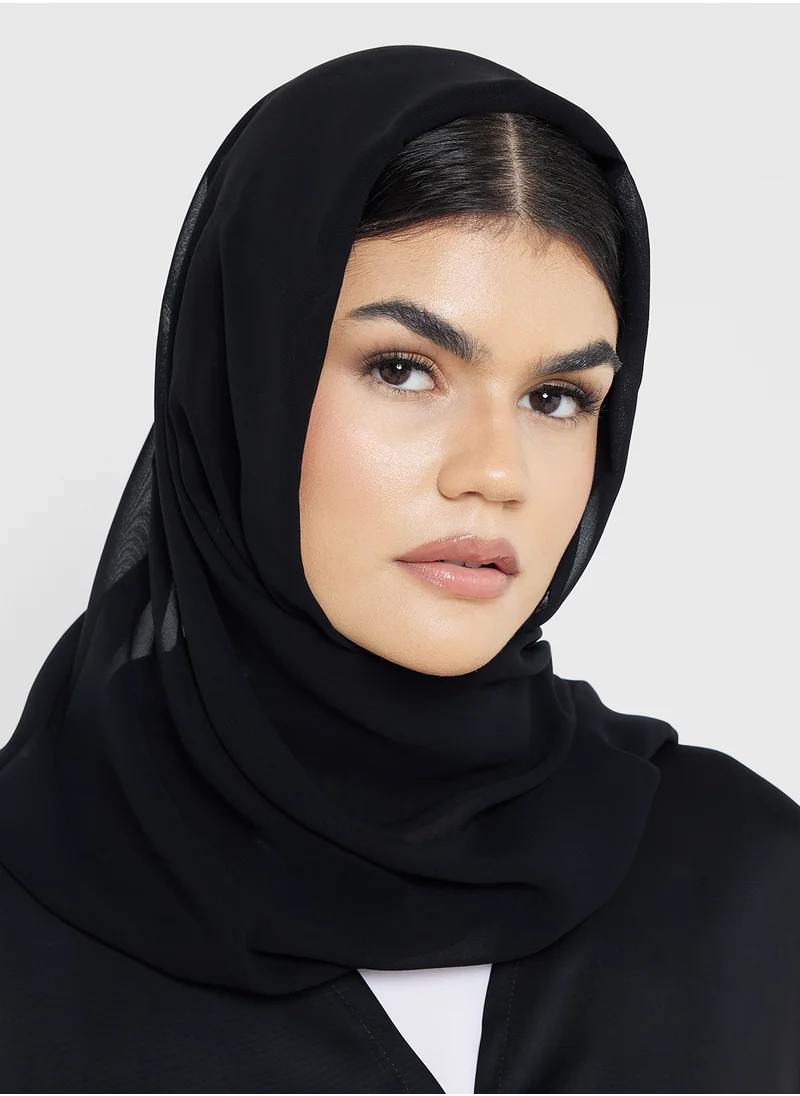 Khizana Embellished Sleeve Abaya With Sheila