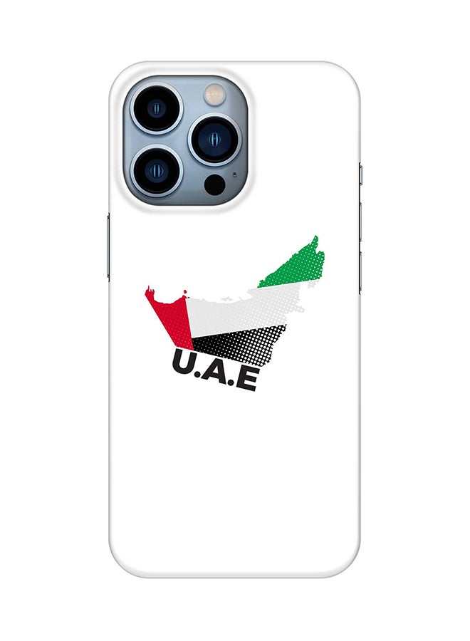 Case for Apple iPhone 14 Pro Slim Snap Classic Series Mobile Cover Hard PC Shield Matte Finish Print - UAE Map