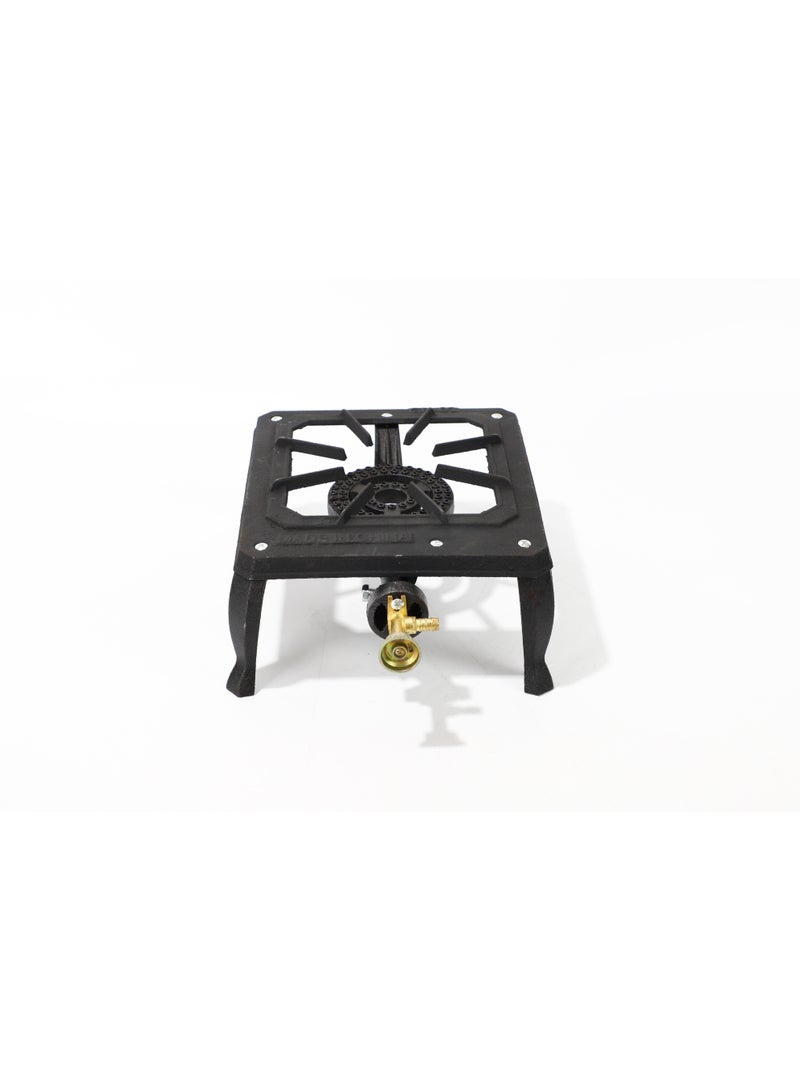 DubaiGallery Cast Iron Stove GB-01 Heavy Duty Single Burner Portable Cooking Stove, Durable Iron Body, Strong Pan Support, Compact Design, Manual Control, Ideal for Home Kitchen, Outdoor Cooking, Camping, Restaurant and Catering Use - Image 3