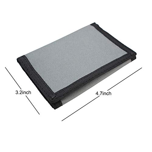 JONYEE Kids Wallet for Boys and Girls, Novelty Wallet for Boys and Girls Ages 5-7, Camo Teen Wallet for Kids Birthday Gifts - Pure Gray - Image 3