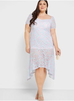 Ella Plus Lace Detail Sweetheart Neck Dress  - Image 1