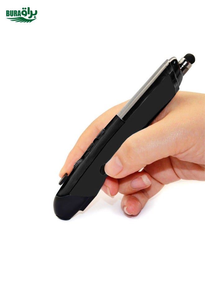 BURAQ PR-08 2.4G Innovative Pen-style Handheld Wireless Smart Mouse, Effective Distance: 10m(Black)  - Image 1