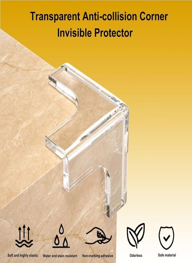 Estervig 8 Pcs T-Shape Baby Corner Protectors, Clear Soft Silicone Edge Guards for Furniture Corners, Adhesive Cushions for Baby Proofing Sharp Table Edges, Transparent Child Safety Edge Bumpers - Image 2