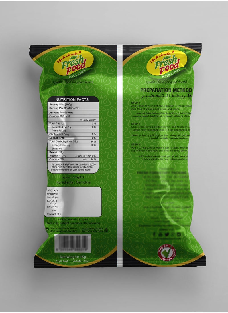Fresh Food - Fresh Food Semolina Roasted 1Kg - Image 1