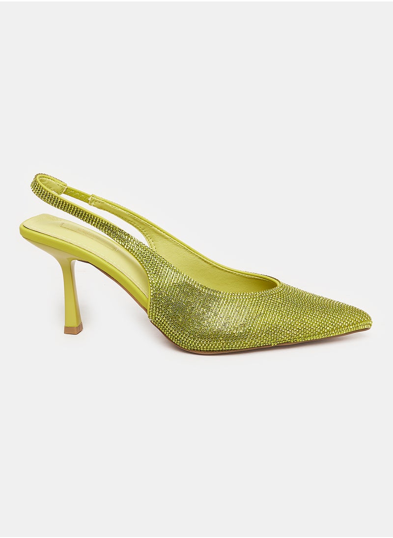 DejaVu - Pointed Toecap Fully Beaded Pumps - Image 1