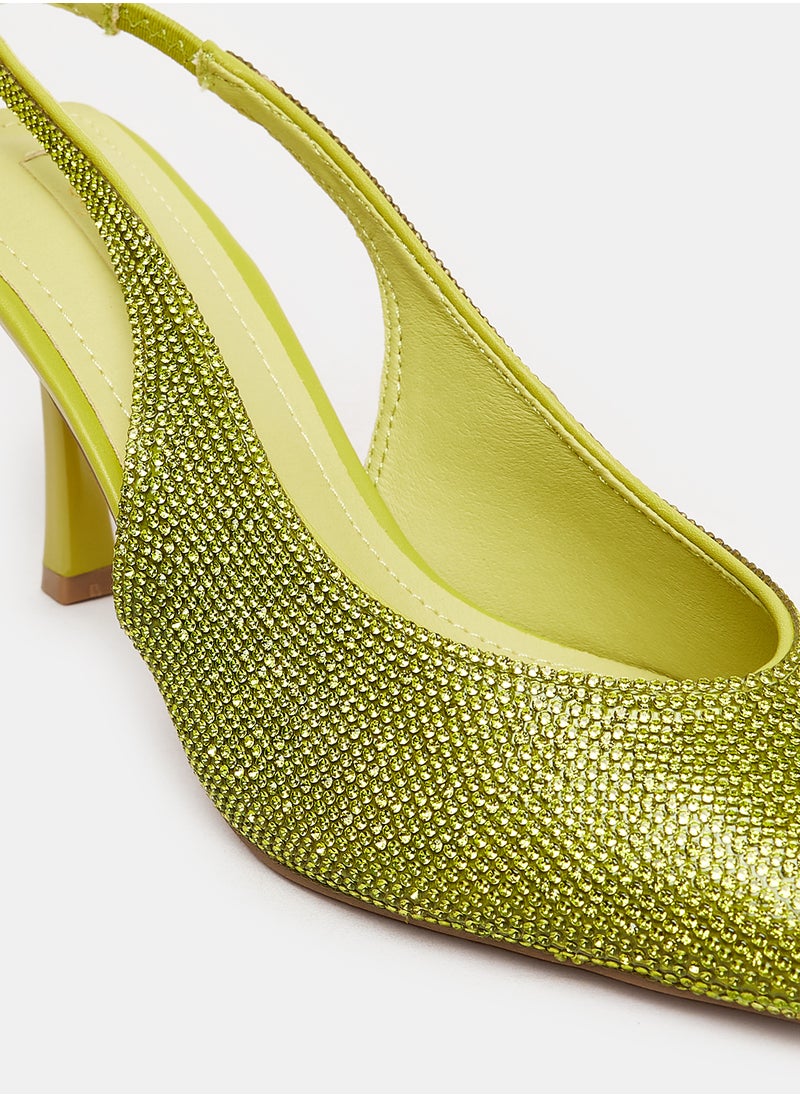 DejaVu - Pointed Toecap Fully Beaded Pumps - Image 1