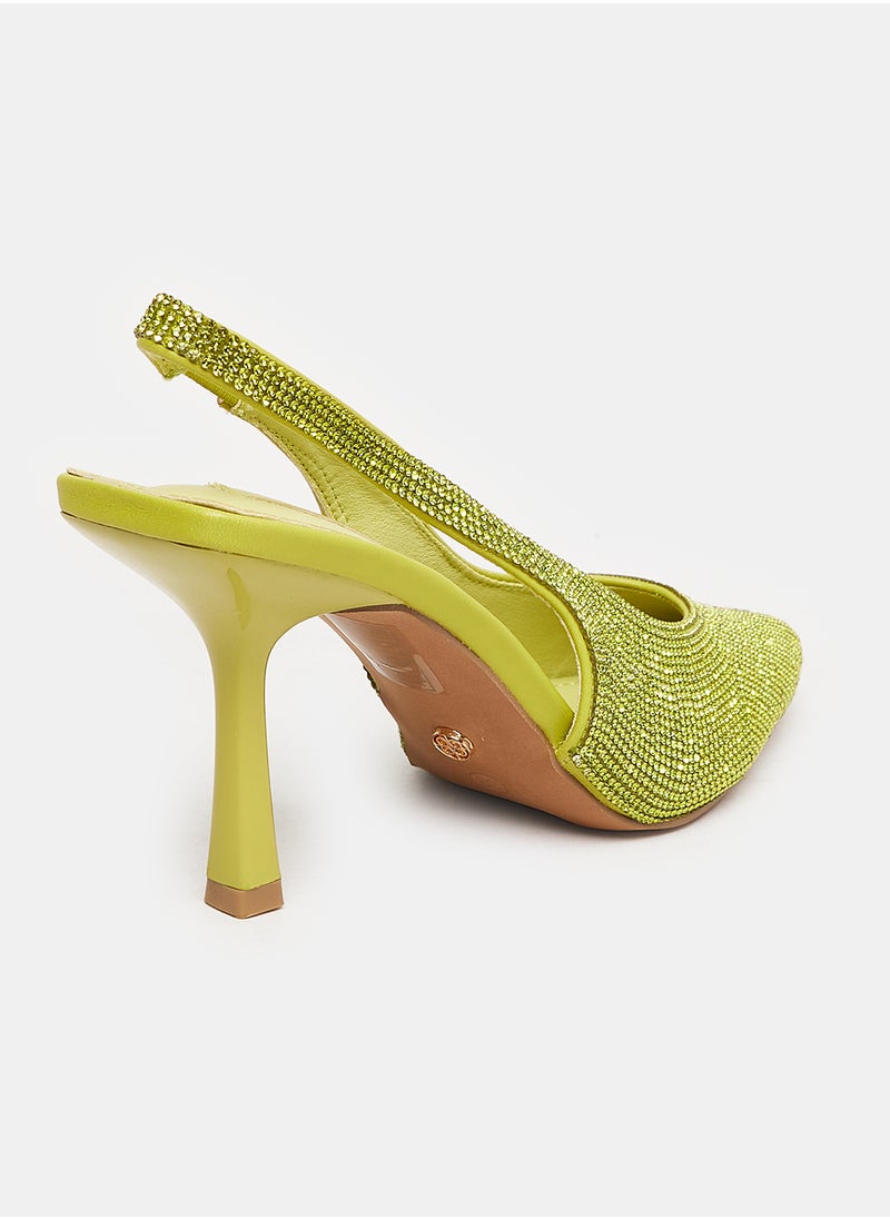 DejaVu - Pointed Toecap Fully Beaded Pumps - Image 1