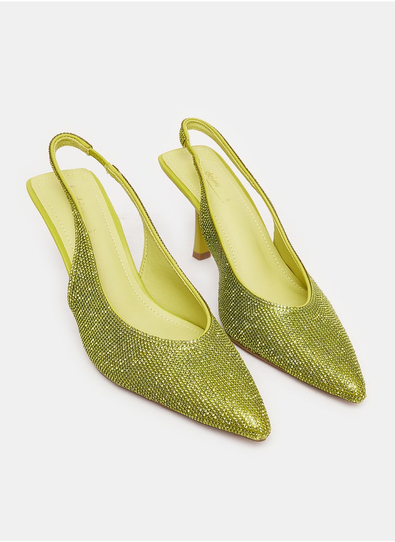DejaVu - Pointed Toecap Fully Beaded Pumps - Image 1