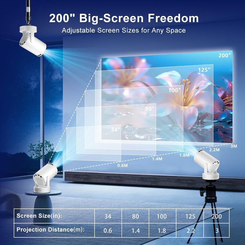 Salange 2026 Salange Upgraded Mini Smart Projector,Android 14.0 & Built-in Apps - Image 5