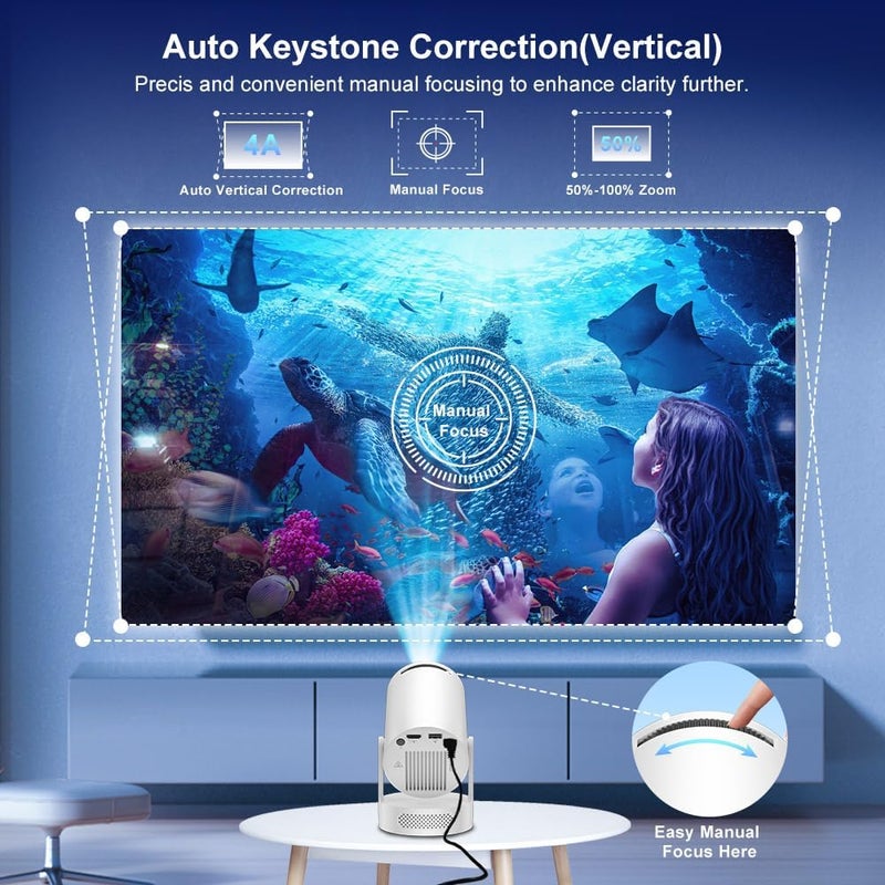 Salange 2026 Salange Upgraded Mini Smart Projector,Android 14.0 & Built-in Apps - Image 4