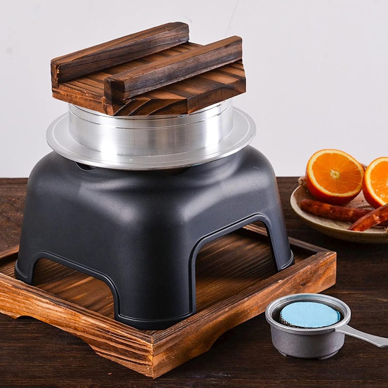 ordinarYone Japanese Alcohols Stove Rice Steamer Cooker Pan With Wood Lid Aluminum Pots Small Chafing Dish For Camping And Home Use - Image 2