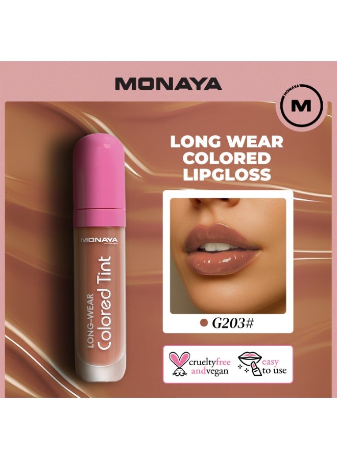 Monaya G011 Long-Wear Colored Lip Tint Gloss - Lightweight, Buildable, Long-Lasting, Smudge-Proof - Image 1