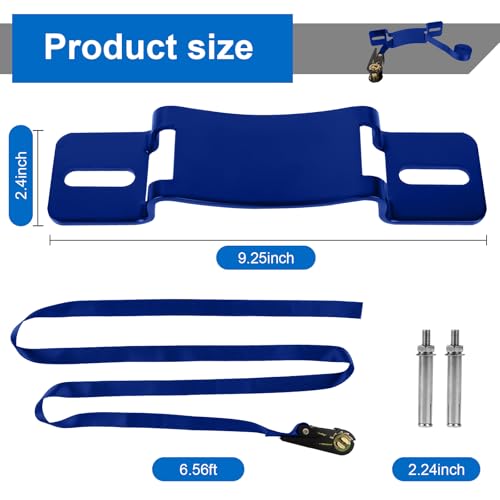Zhichen star 2PCS Propane Tank Holder Mount Secure Ratchet Strap Design Steel WallMounted Bracket for Oxygen Nitrogen Expansion Tanks for mounting Various Gas cylinders Blue - Image 3