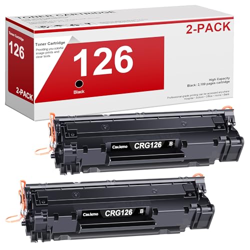 Caclemo 126 Black Toner Cartridge Replacement for Canon Cartridge 126 Toner Cartridge CRG-126 Work for Canon LBP6230dw Toner imageCLASS LBP6230dw LBP6200d LBP6230 LBP6200 Printer, 2 Pack CRG126 126 Toner - Image 1