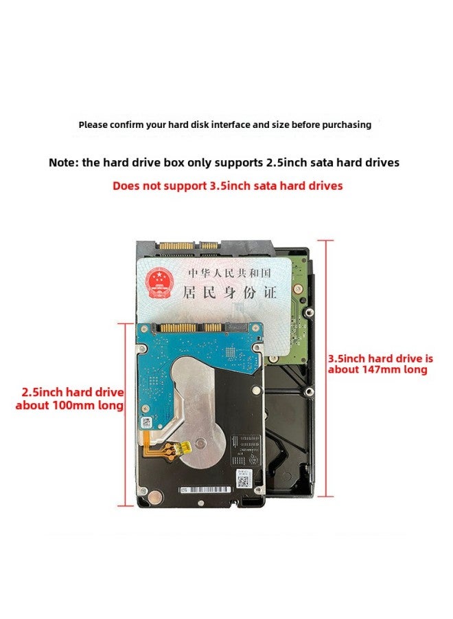 Mobile Hard Disk Box Usb3.1 External 2.5 Inch Sata Notebook Ssd Solid State Mechanical Typecbz-Color:▓ 6gbps Rate + Otg Adapter░  - Image 5