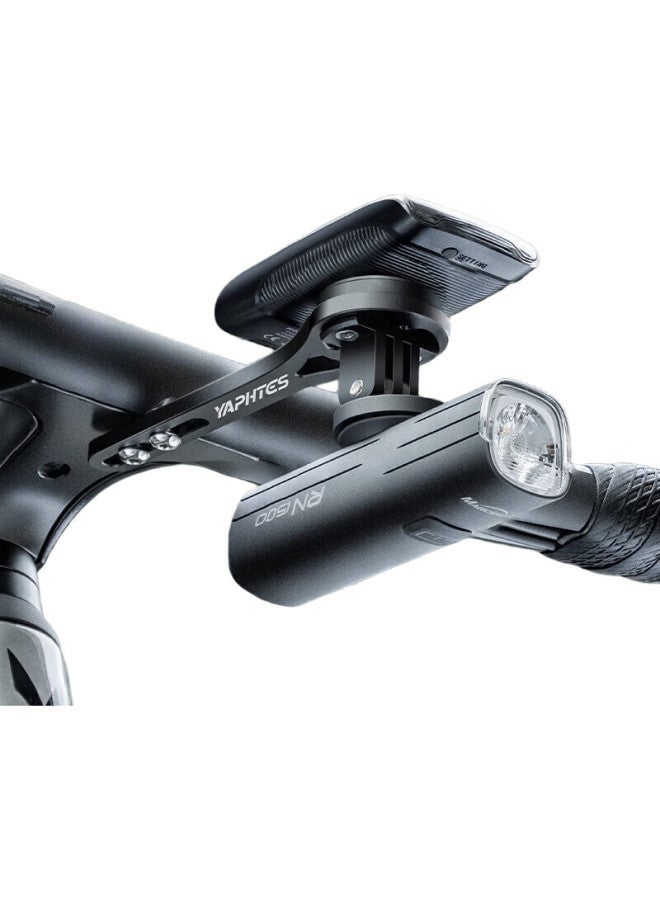 yaphtes Bicycle Computer Mount, Road Bike Aluminum Alloy Extension Bracket, Bike Light, Sports Camera Integrated Handlebar, Extended Expansion Bracket - Image 2