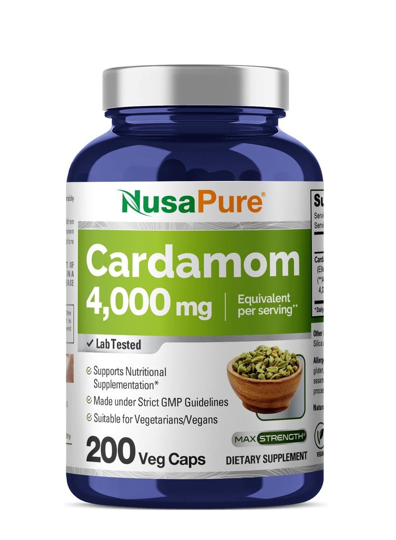 نوسابيور مستخلص الهيل 4000 مجم 200 كبسولة نباتية (غير معدلة وراثيًا وخالية من الغلوتين) - Image 1