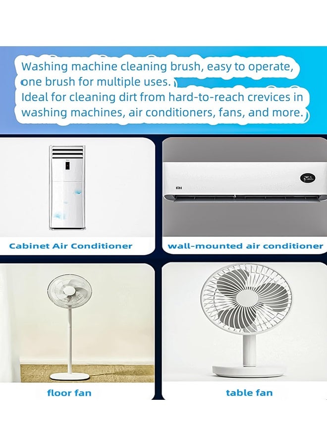 3 قطع من فرشاة تنظيف الغسالة، فرشاة تنظيف الغسالة ذات التحميل الأمامي، منظف أسطوانة الغسالة ذات التحميل الأمامي - Image 5