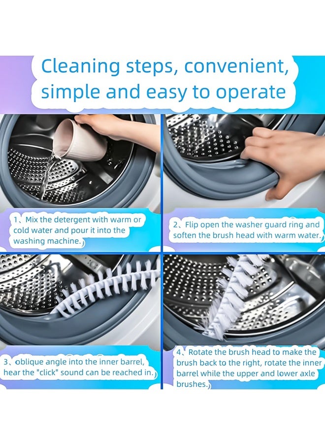 3 قطع من فرشاة تنظيف الغسالة، فرشاة تنظيف الغسالة ذات التحميل الأمامي، منظف أسطوانة الغسالة ذات التحميل الأمامي - Image 4