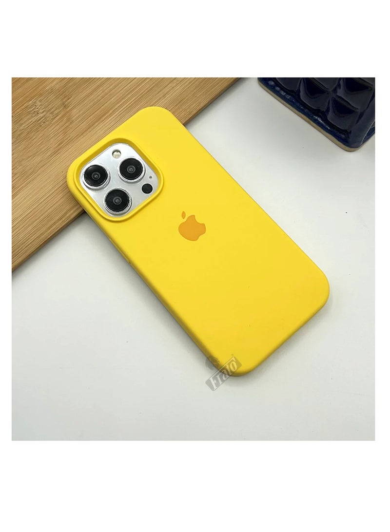 ompatible with iPhone 12 Pro Max Case 6.7 inch(2020),[Silky and Soft Touch Series] Premium Soft Liquid Silicone Rubber Full-Body Protective Bumper Case (Yellow)  - Image 1