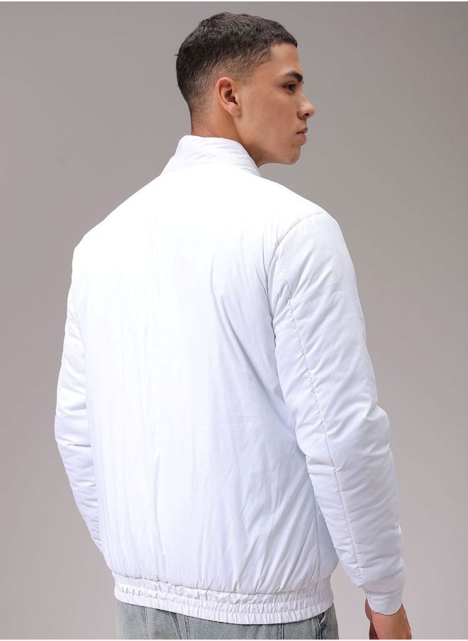 The Indian Garage Co Men Slim Fit Solid Reversible Puffer Jackets  - Image 2