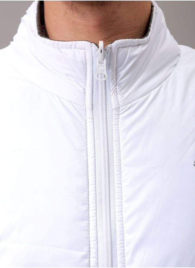 The Indian Garage Co - Men Slim Fit Solid Reversible Puffer Jackets - Image 1