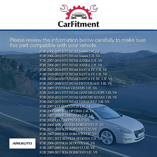ARKAUTO IGNITION COIL SET OF 6 UF546 273013C000 Compatible with Santa Fe Sorento Sonata Sedona Genesis Azera Veracruz Optima Genesis Coupe Entourage Cadenza XL Borrego 2.4L 3.3L 3.5L 3.8L L4 V6 - Image 5