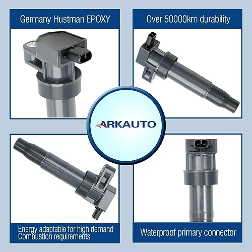 ARKAUTO IGNITION COIL SET OF 6 UF546 273013C000 Compatible with Santa Fe Sorento Sonata Sedona Genesis Azera Veracruz Optima Genesis Coupe Entourage Cadenza XL Borrego 2.4L 3.3L 3.5L 3.8L L4 V6 - Image 2
