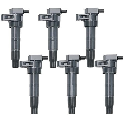 ARKAUTO IGNITION COIL SET OF 6 UF546 273013C000 Compatible with Santa Fe Sorento Sonata Sedona Genesis Azera Veracruz Optima Genesis Coupe Entourage Cadenza XL Borrego 2.4L 3.3L 3.5L 3.8L L4 V6 - Image 1
