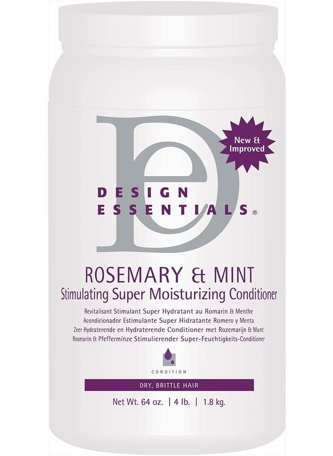 Design Essentials Rosemary & Mint Stimulating Super Moisturizing Conditioner 4 Pound (Pack of 1) 
