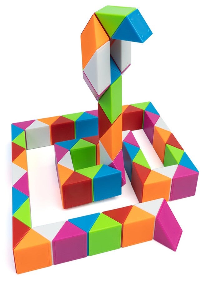 Cubelelo Magic Snake Rainbow Puzzle Cube (72 Wedges) | Twist and Turn Shape Creation Fun Game for Kids Boys Girls and Adults | Multicolor Brain Teaser Stress Buster Toy | for Ages 3 Years and Above - Image 1
