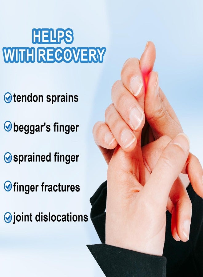 Fukaisu 5pcs Trigger Thumb Splint Set, Include Thumb Brace Splint Stabilizer and Index Middle Pinky Ring Finger Immobilizer for Support and Immobilize Broken or Ached Fingers Joints - Image 5