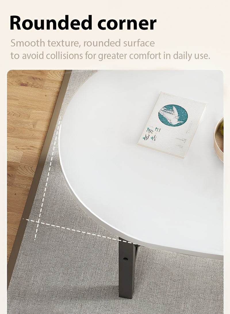 Taimi Folding Dining Table 100x50x52cm - Wooden Kitchen Table with Metal Legs - Elegant Design Portable Table for Indoor and Outdoor Use for Kitchen, Picnics and Camping - Image 4