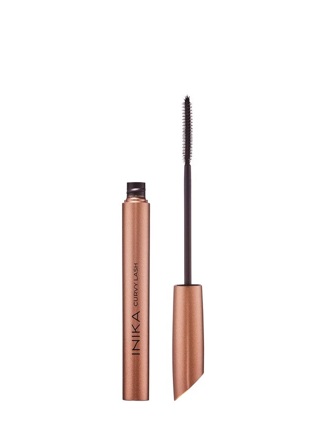 INIKA Curvy Lash Mascara | Smudge-Proof, Vegan Curling Mascara for Lift, Length and Curl. Skincare Ingredients + Castor Seel Oil for Strength and Growth. Rich, buildable, Glossy Pigments. Black - Image 1