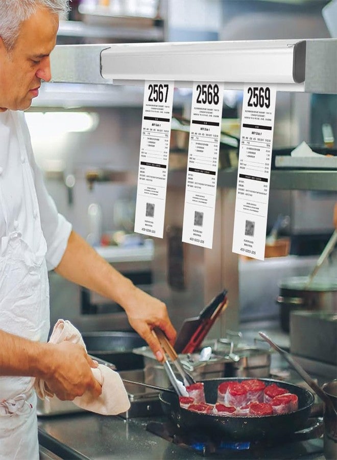 HASTHIP® Ticket Holder Receipt Holder for Restaurant, 19.6 Inches Metal Order Tab Grabber No Drill Restaurant Order Ticket Holder for Kitchen Office Cafes Restaurant Bars - Image 5