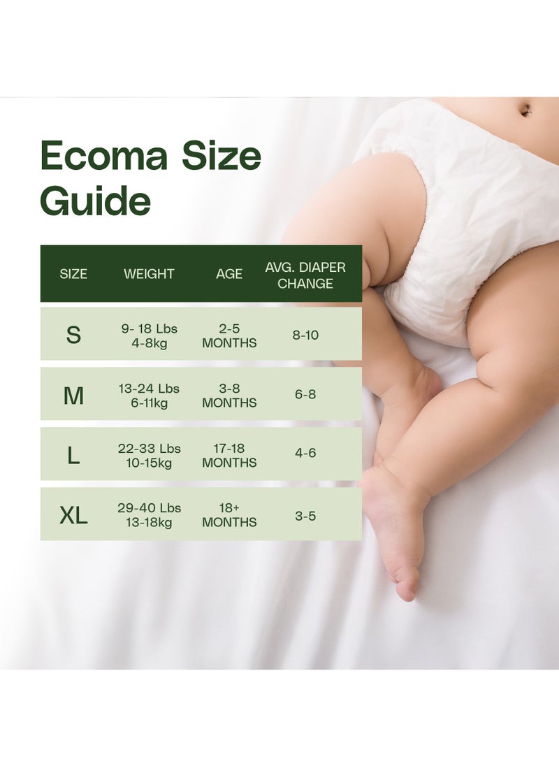 Ecoma Plant Based, Hypoallergenic Baby Diapers Size 2(4-8Kg), Small | Chemical Free | Day & Overnight | Luxuriously Soft | Suitable for Sensitive Skin | Unscented | Hygienically Sealed |  45% plant based  - Image 5