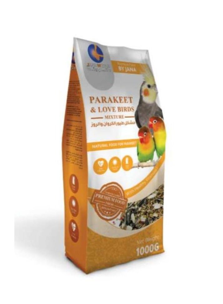 جانا طعام طيور غني بالبذور المغذية لطيور الكروان والروز بوزن بوزن 1 كيلو - صناعة سعودية