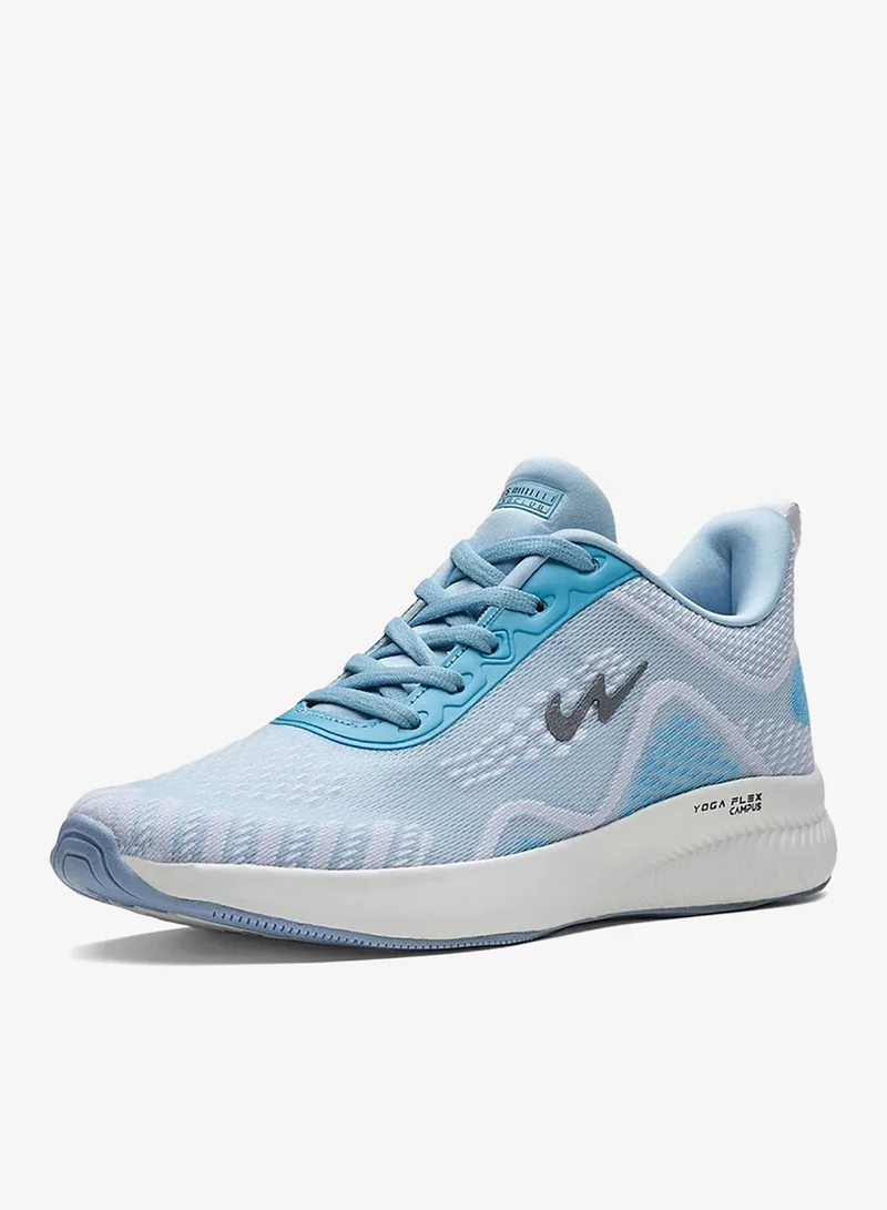 CAMPUS Women's Light Blue Low-Top Sneakers - Lightweight Shoes with White Sole, Comfortable Casual Shoes