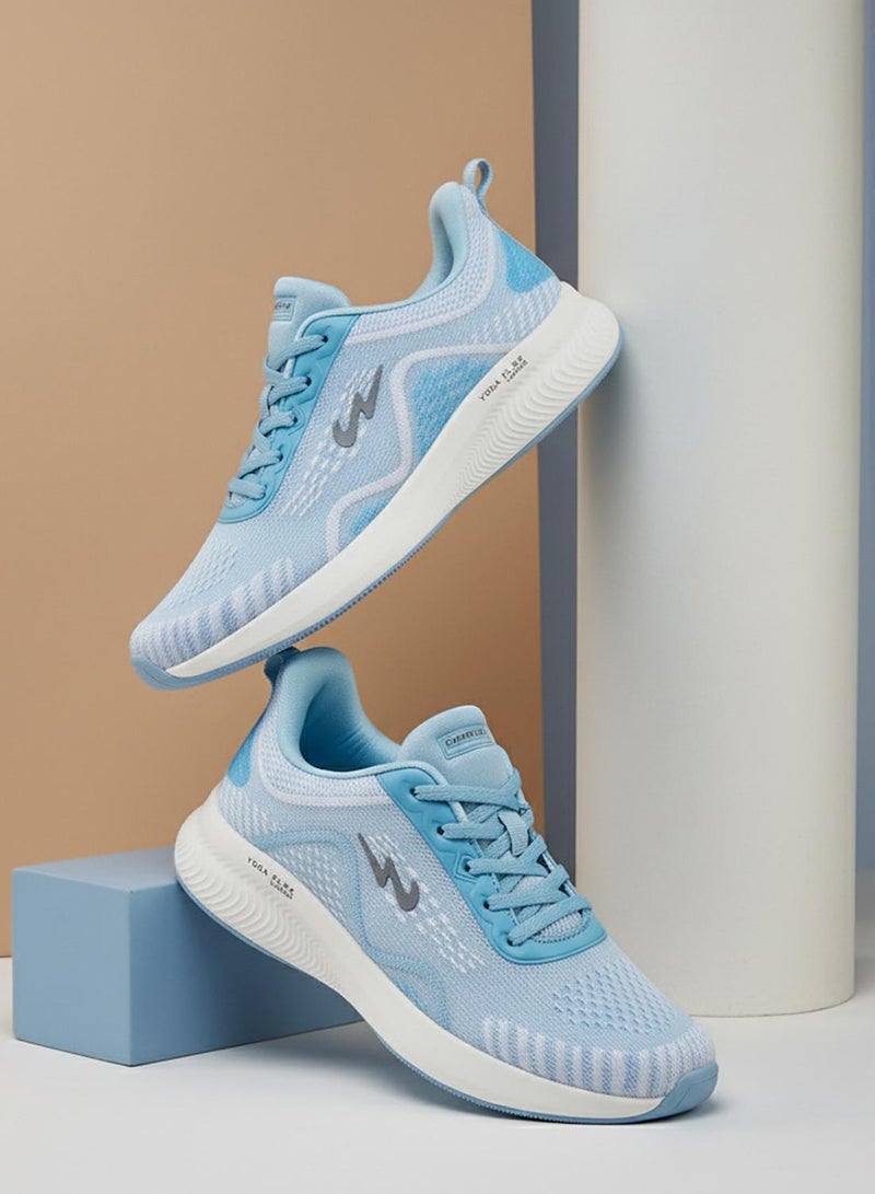 CAMPUS Women's Light Blue Low-Top Sneakers - Lightweight Shoes with White Sole, Comfortable Casual Shoes - Image 1