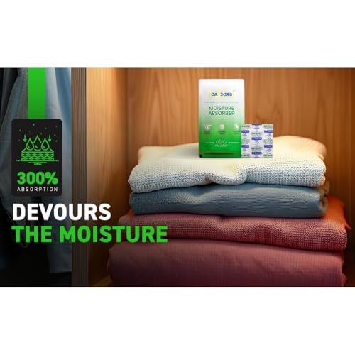 CILICAnT DAVSORB Dehumidifier Room Moisture Absorber, Pack of 10-100gm Large Size Sachets (10x100=1000gm) for Home, Washrooms, Wardrobes, Storage Areas & Shoe Racks; Fights Excess Moisture & Prevents Moulds - Image 4